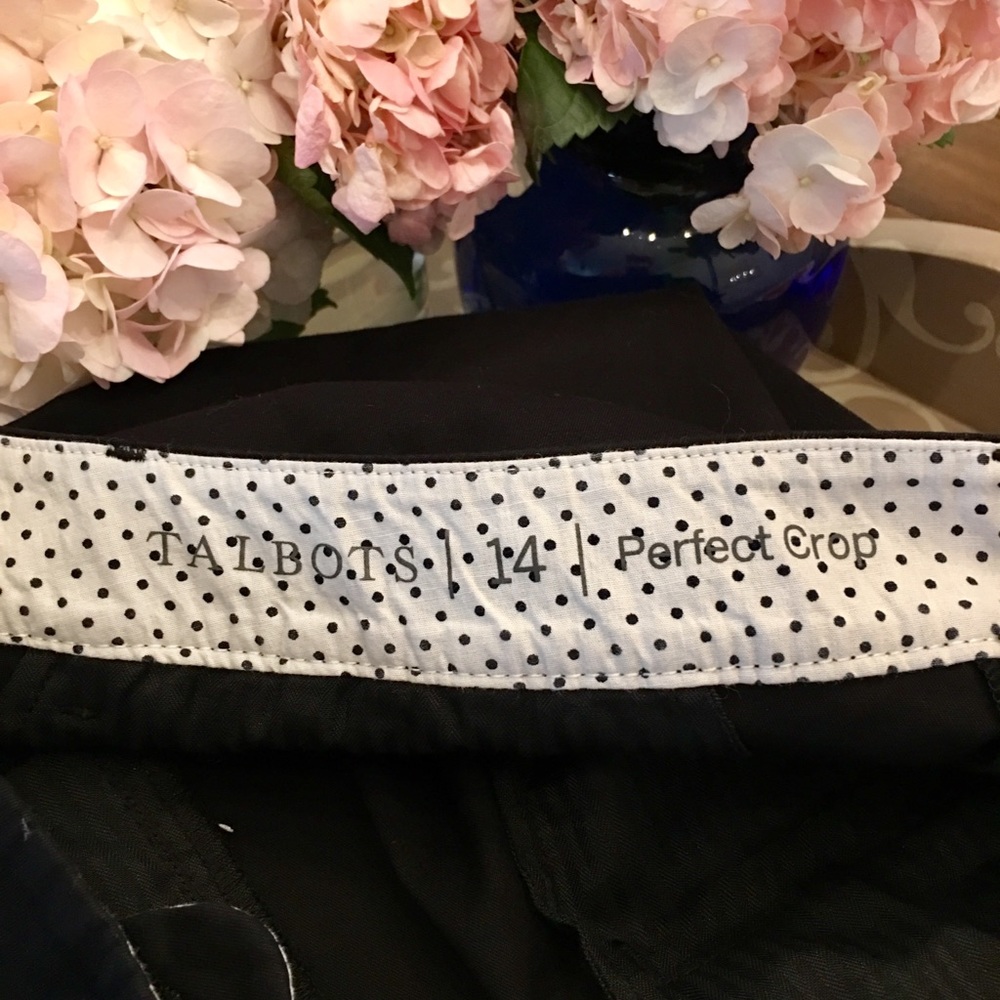 Talbots Perfect Crop Black Size 14 /2019 Summer